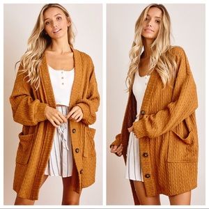 Cozy Oversized Cardigan With Pockets